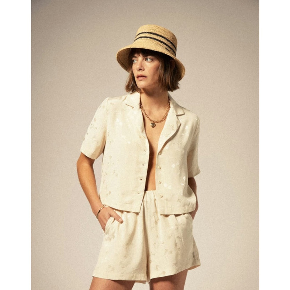 Brixton Whitecap Floral Jacquard Button Up and Shorts Set